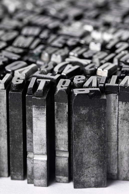 Bleisatz Buchstaben